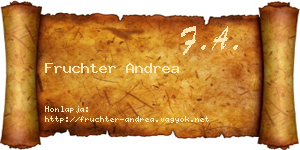 Fruchter Andrea névjegykártya